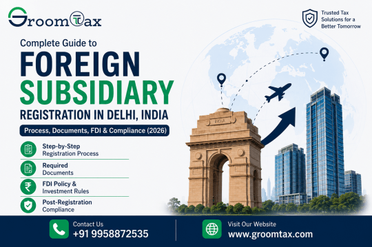 Complete Guide to Foreign Subsidiary Registration in Delhi, India: Process, Documents, FDI & Compliance (2026) 